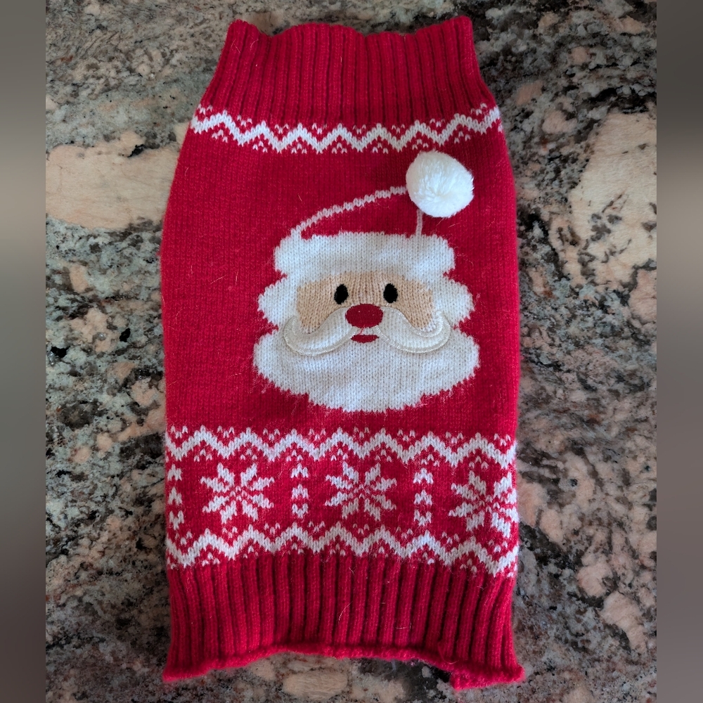 2/$18 Santa Knitted Dog Sweater